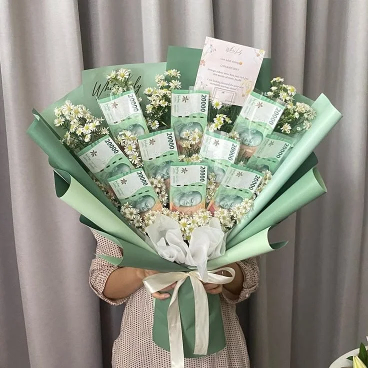 Buket uang 20k 10 Lembar (Rp 275K)